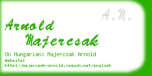 arnold majercsak business card